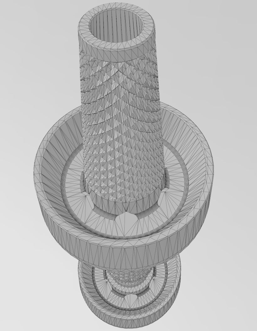 Plant growing pot with water and soil bank 3D print model_13