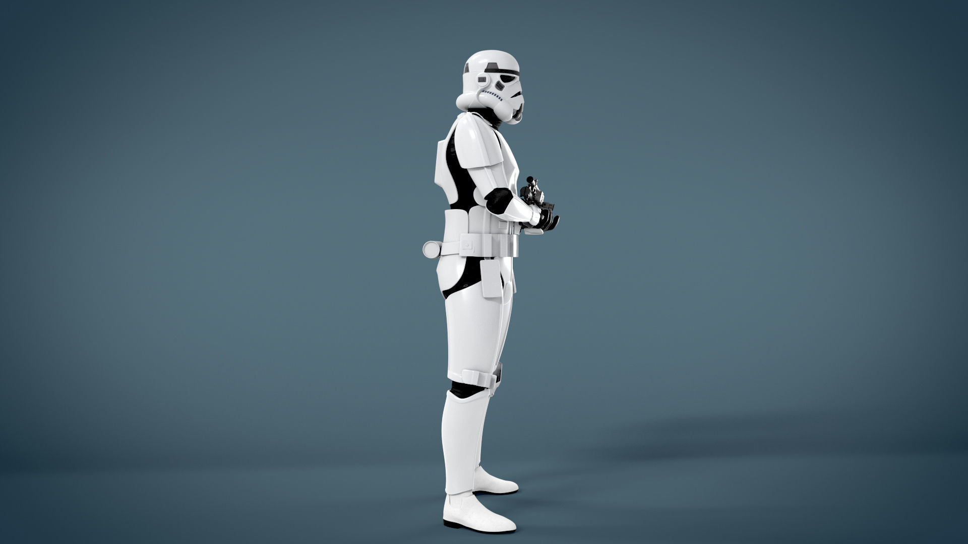 StormTrooper Rigged Textured Model  3D model_8