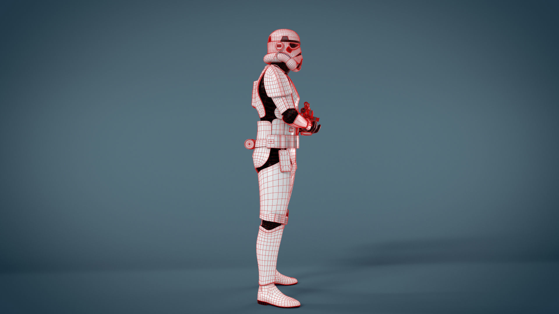 StormTrooper Rigged Textured Model  3D model_11