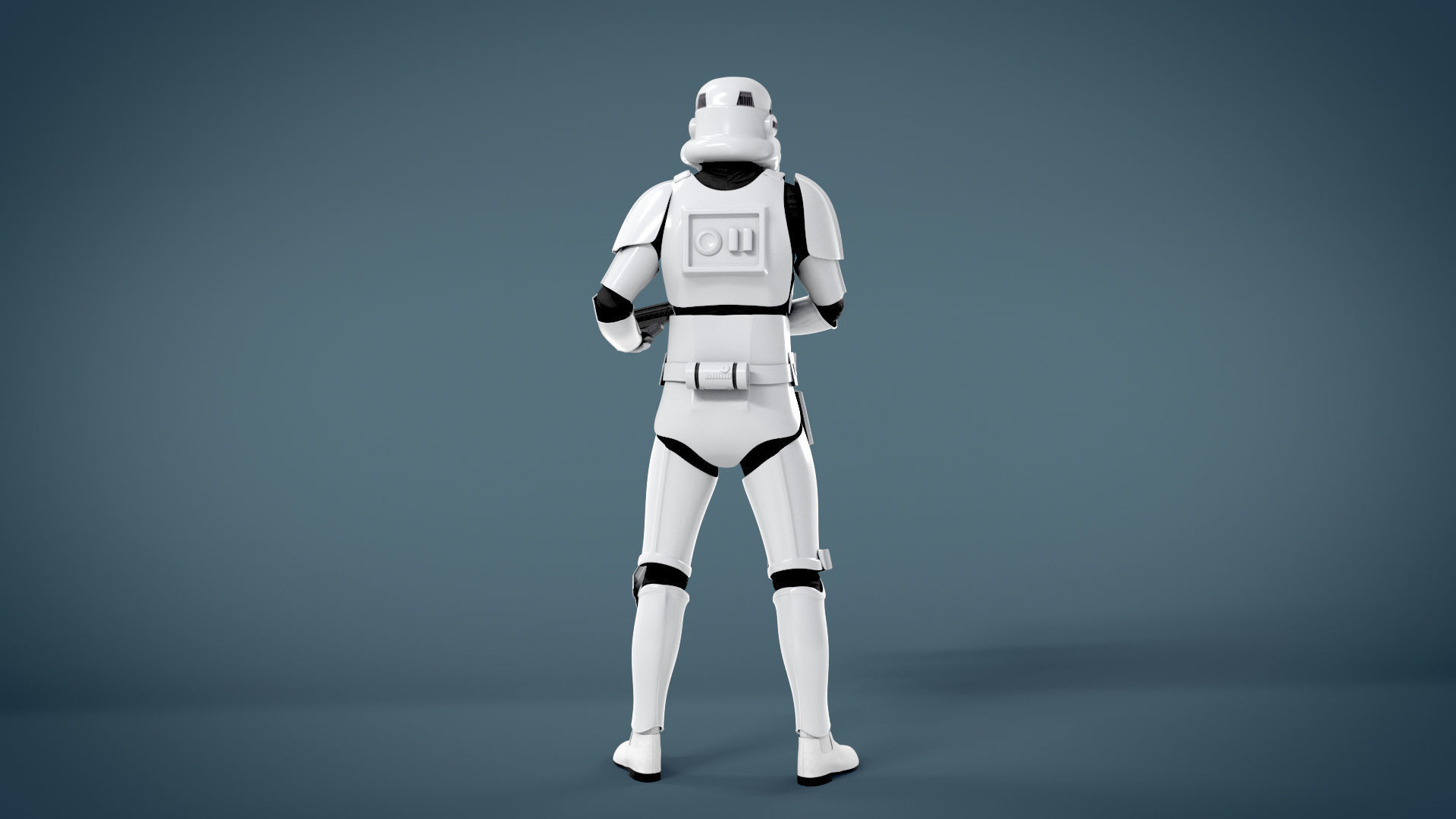 StormTrooper Rigged Textured Model  3D model_9