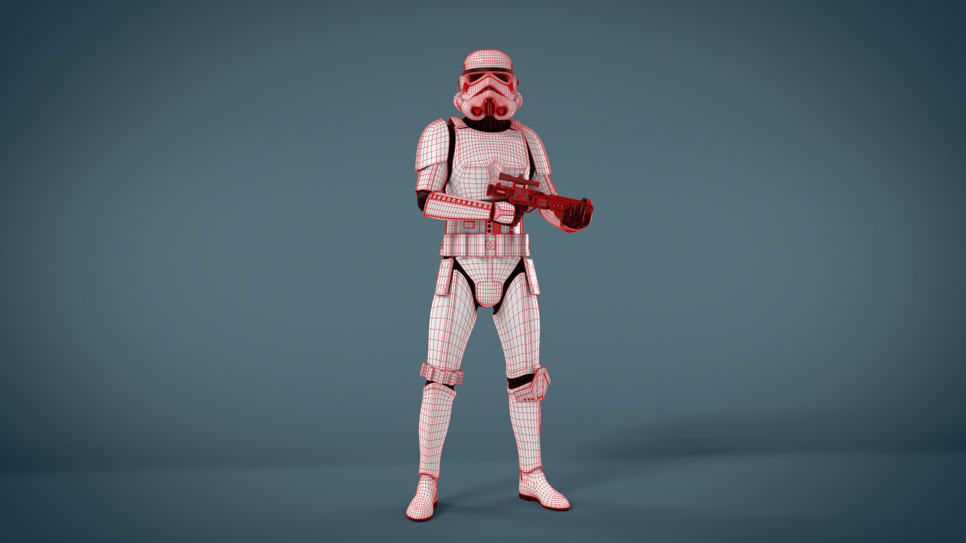 StormTrooper Rigged Textured Model  3D model_12