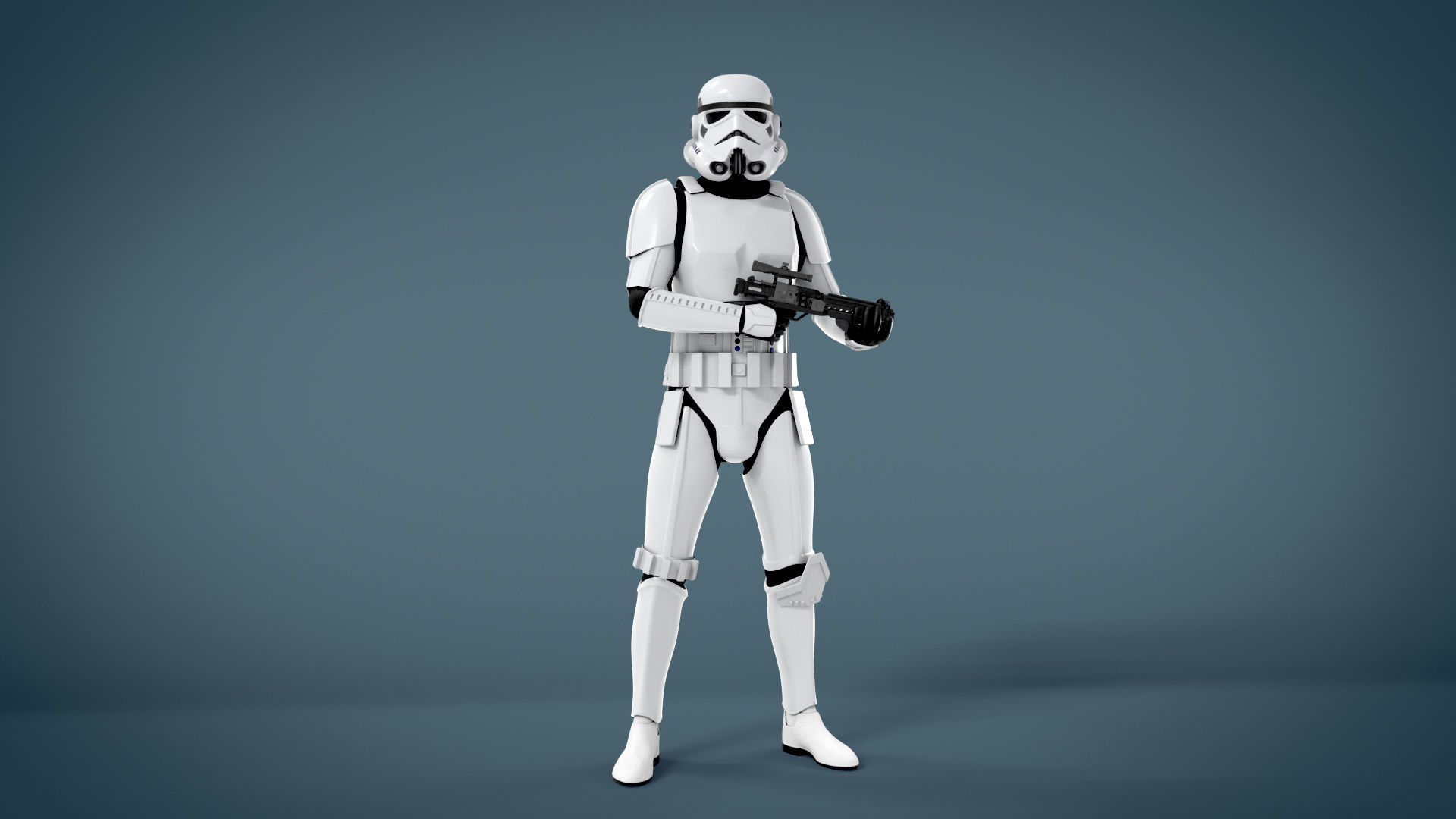 StormTrooper Rigged Textured Model  3D model_7