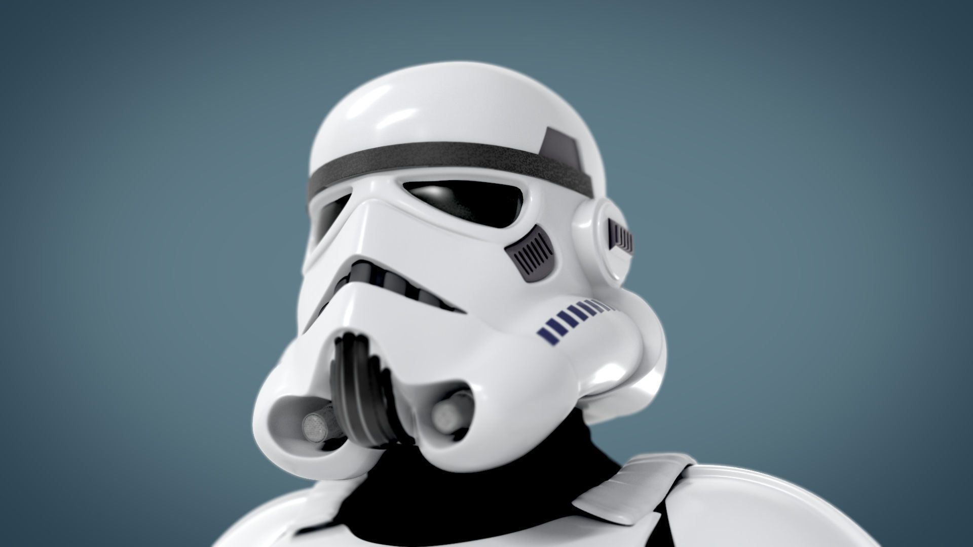 StormTrooper Rigged Textured Model  3D model_3
