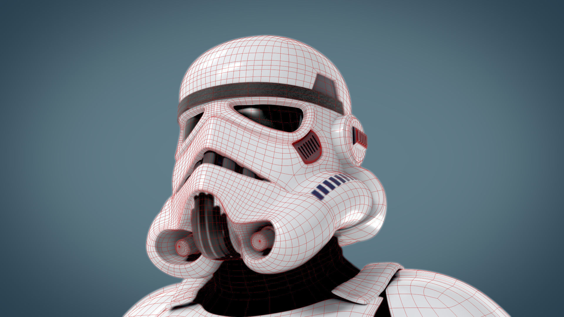 StormTrooper Rigged Textured Model  3D model_4