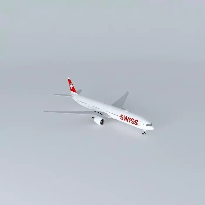 Swiss International Airlines Boeing 777 3DE ER HB JNA Wi Fi Dome Free 3D model