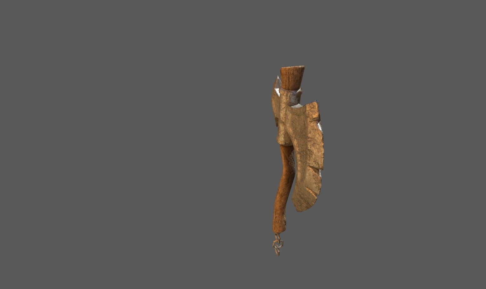 Game Ready Low Poly Very Detailed Fantasy Axe Asset PBR Baked Low-poly 3D model_6