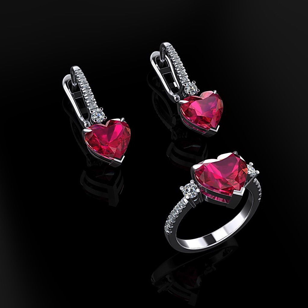 Ring and Earrings 43 3D print model_1