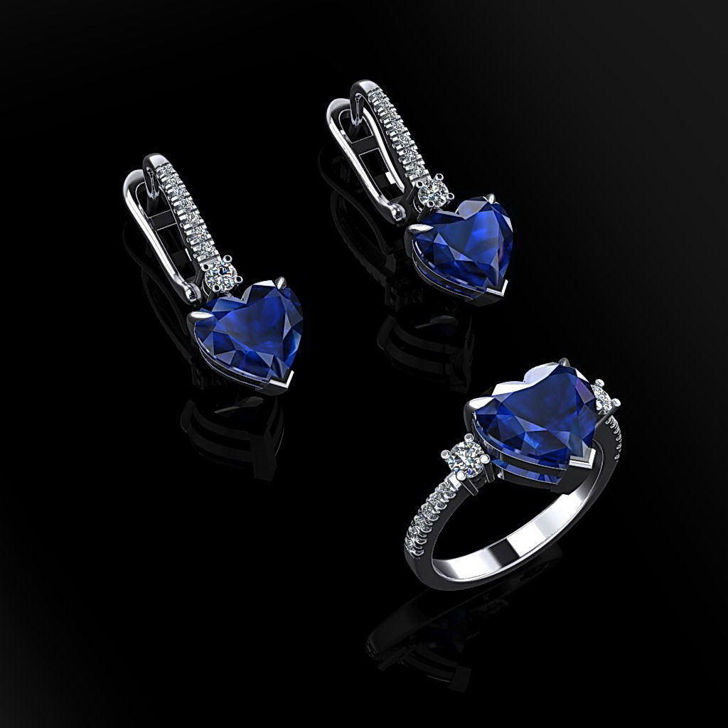 Ring and Earrings 43 3D print model_3