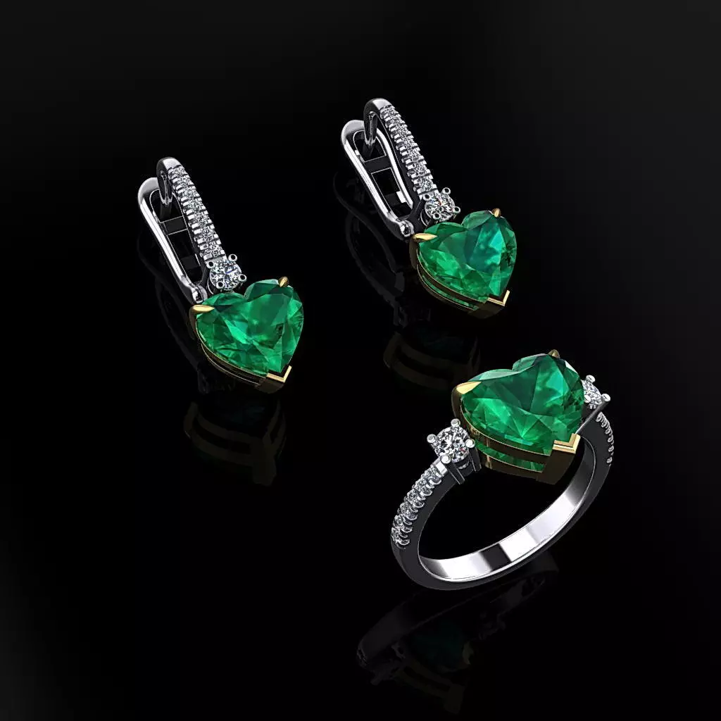 Ring and Earrings 43 3D print model_0