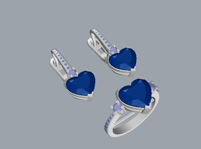 Ring and Earrings 43 3D print model_10