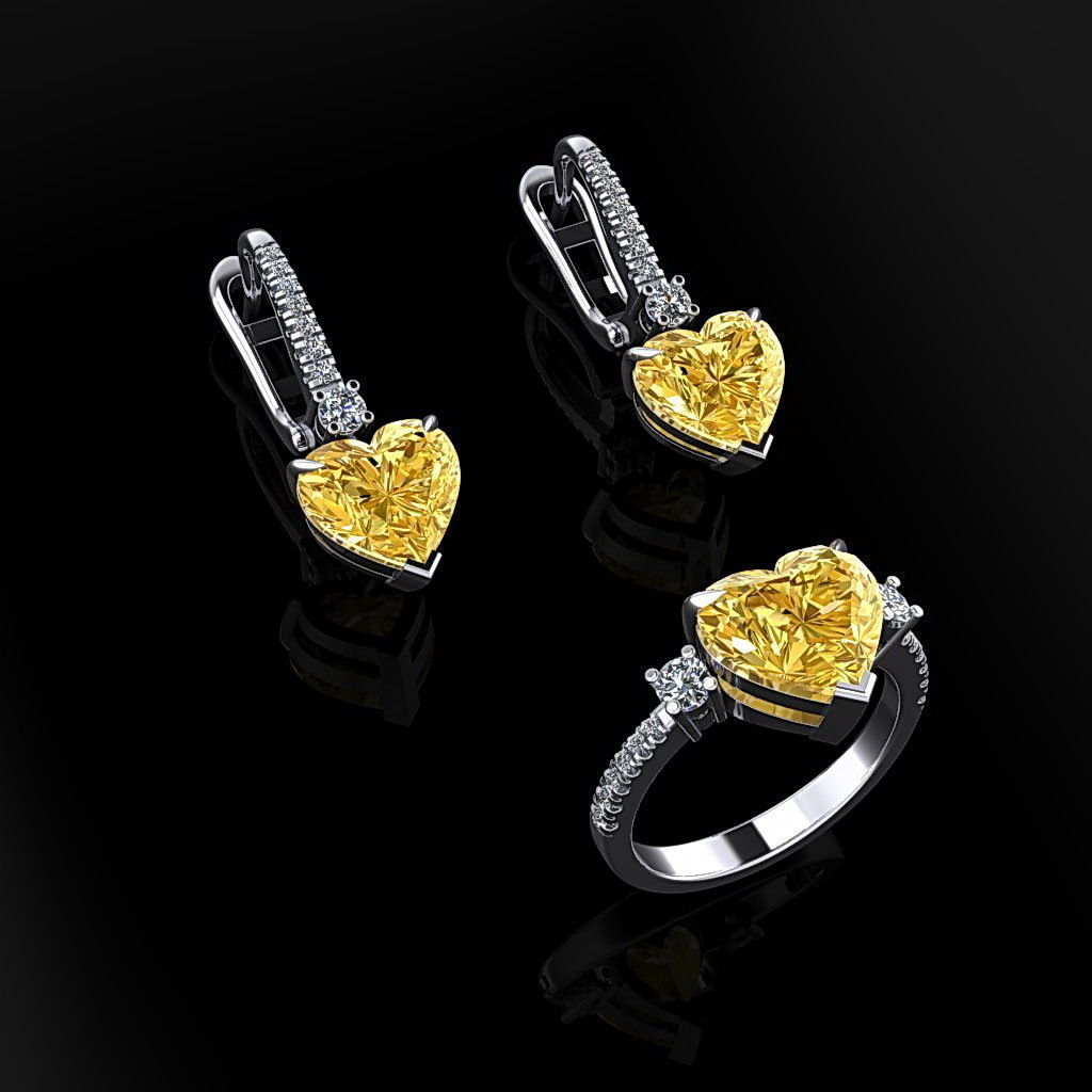 Ring and Earrings 43 3D print model_2