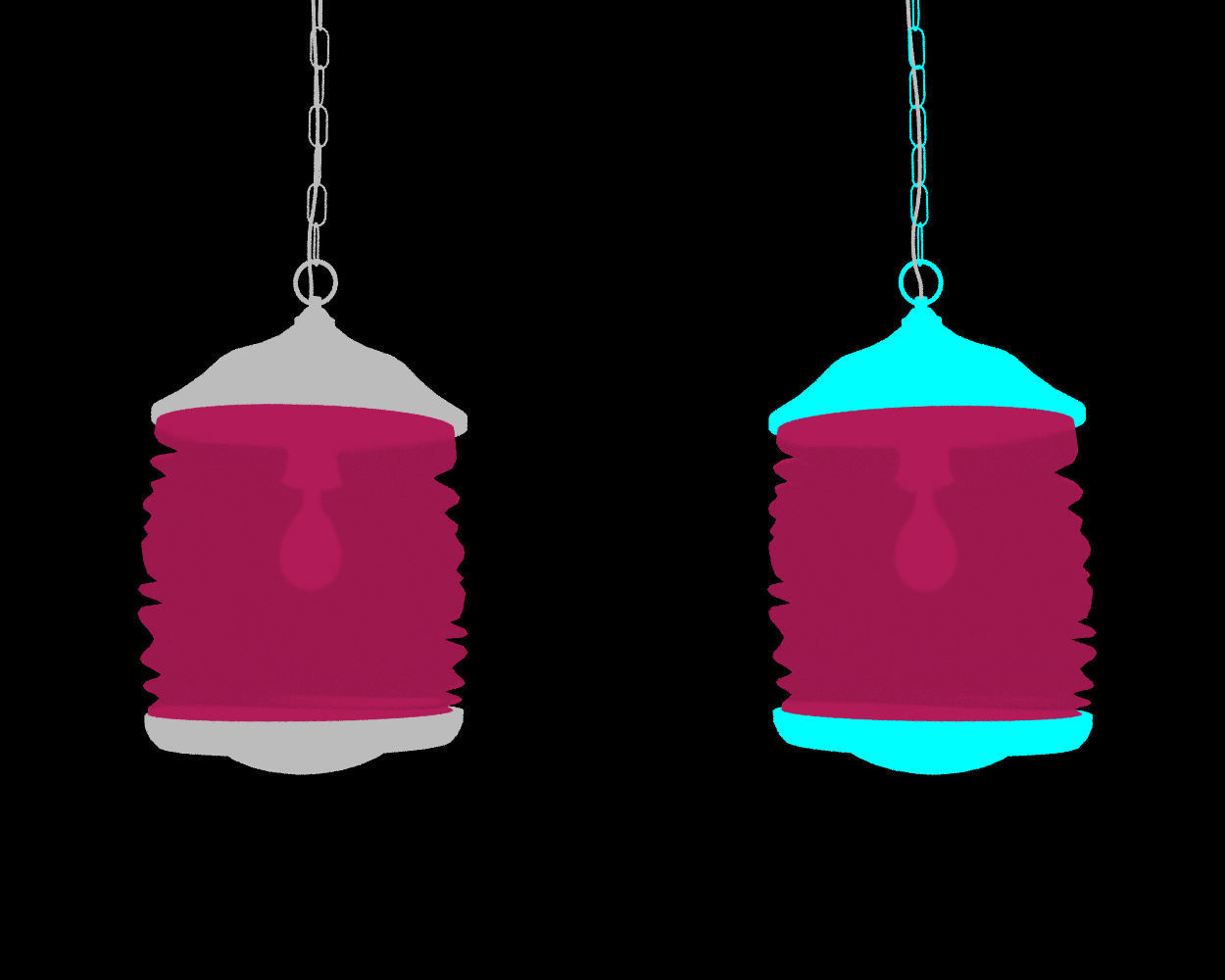 Traditional Yemeni Lamps 3D model_4