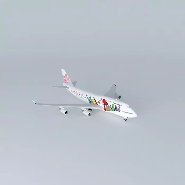 China Airlines Boeing 747 409 Taiwan Touch Your Heart Special... Free 3D model_0