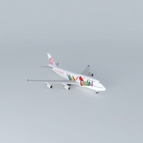 China Airlines Boeing 747 409 Taiwan Touch Your Heart Special... Free 3D model