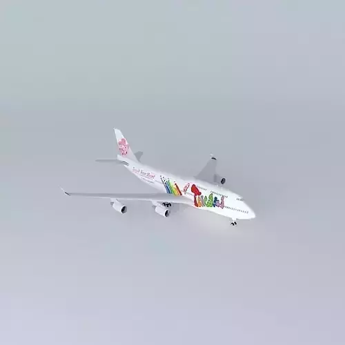 China Airlines Boeing 747 409 Taiwan Touch Your Heart Special... Free 3D model