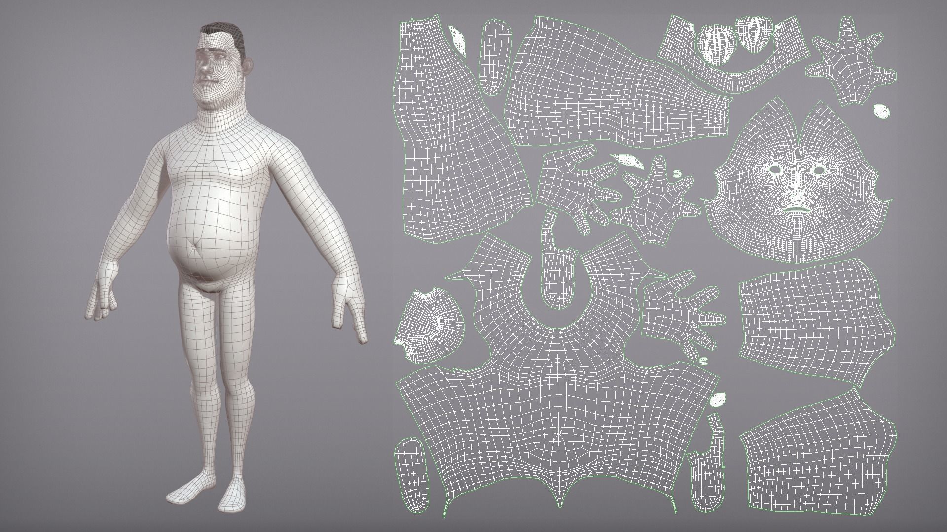 Male cartoon character Ben 3D model_7