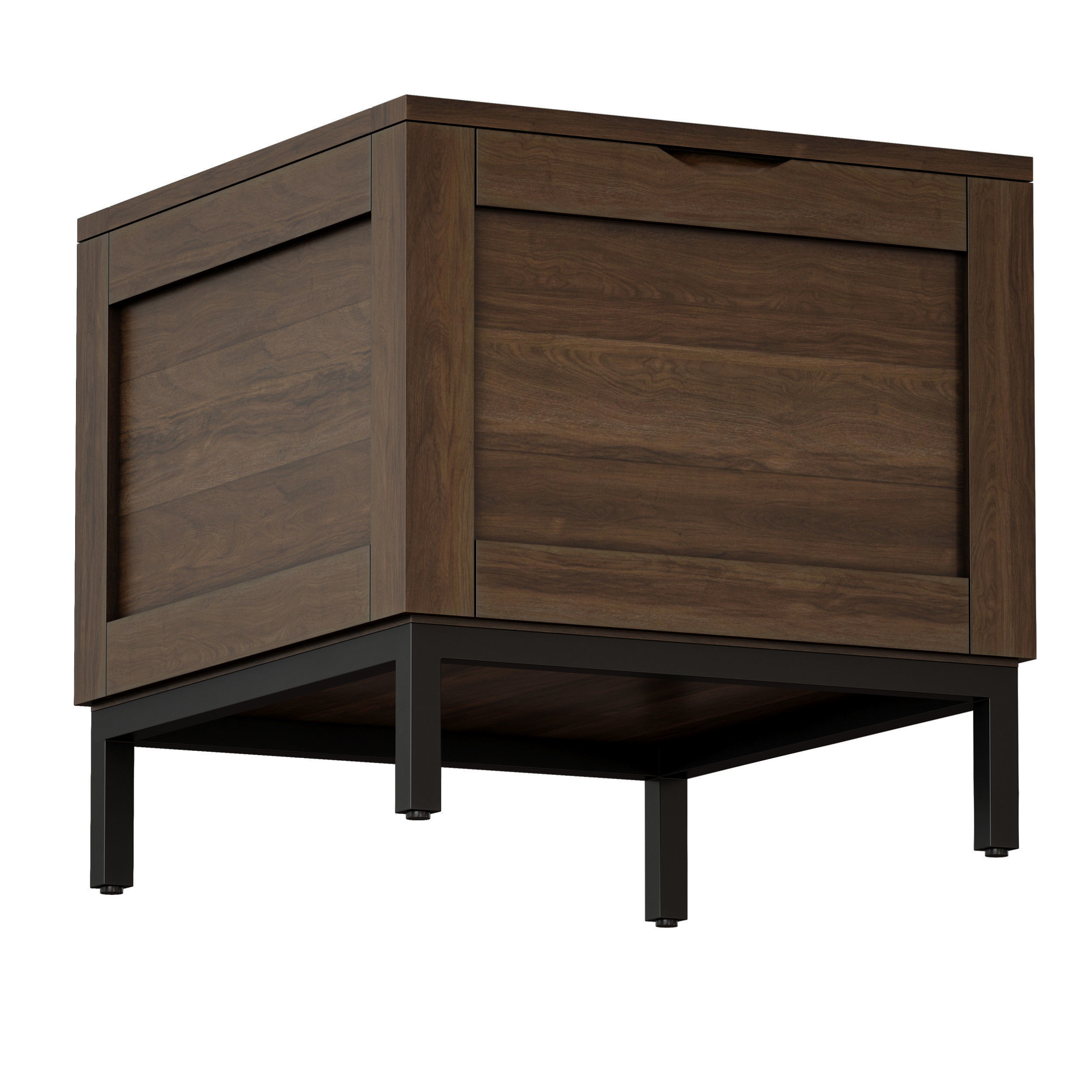 Tucker Grey Side Trunk Crate and Barrel 3D model_4