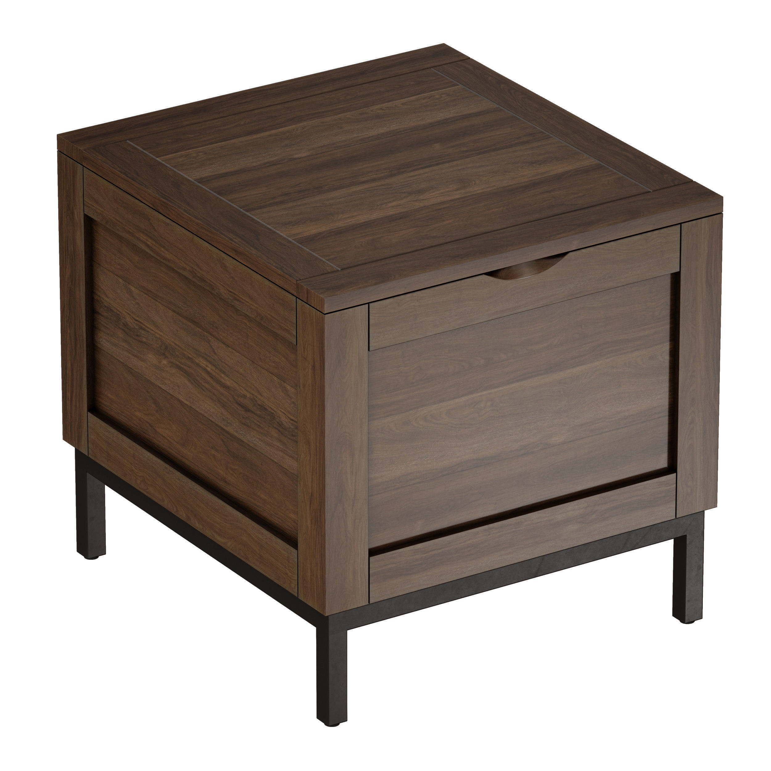 Tucker Grey Side Trunk Crate and Barrel 3D model_1