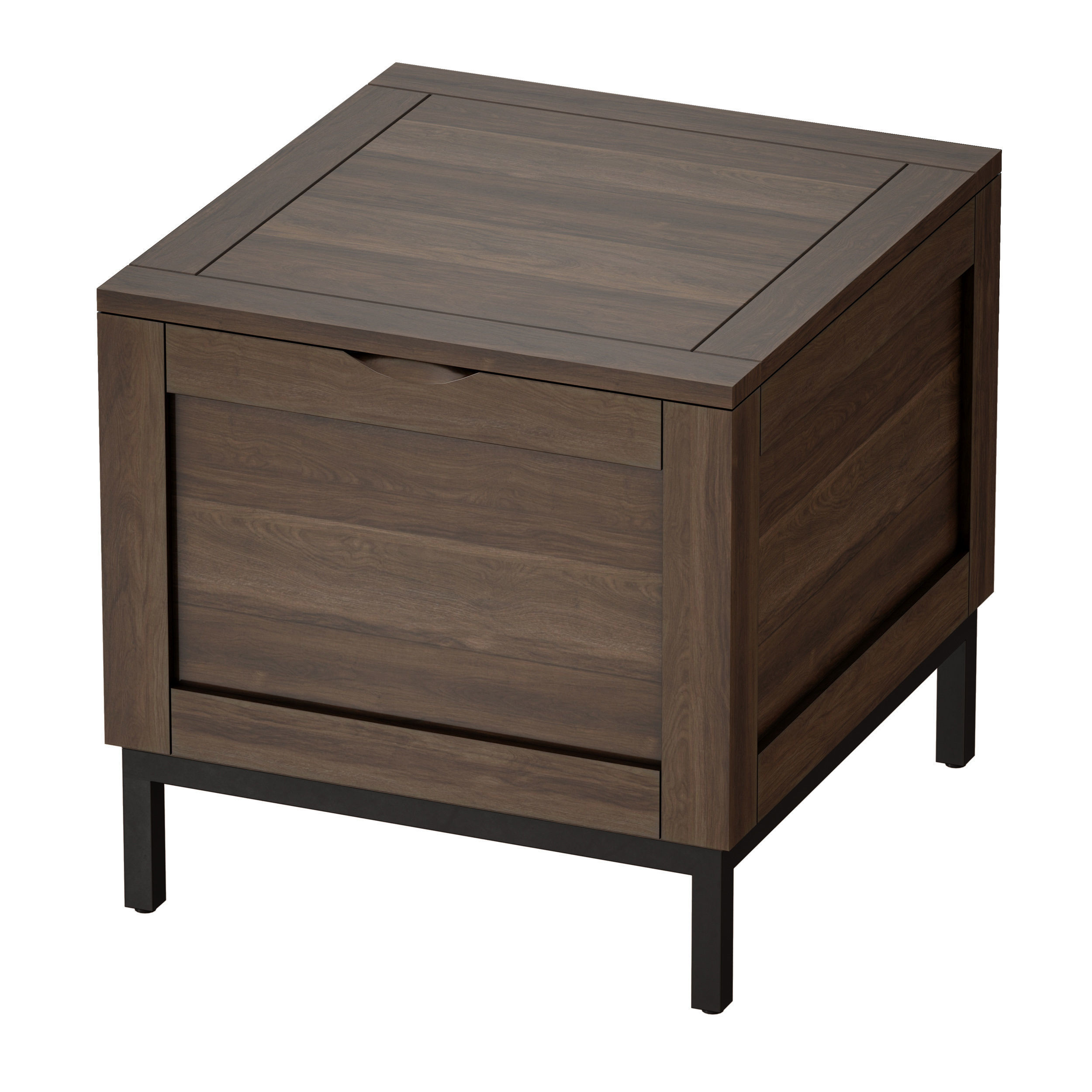 Tucker Grey Side Trunk Crate and Barrel 3D model_3