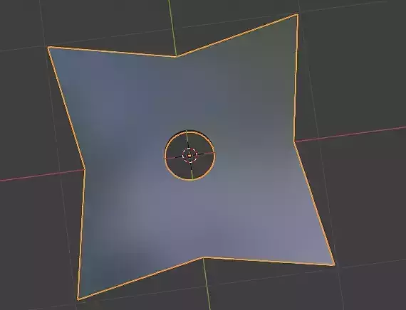 Shuriken square with hole in middle