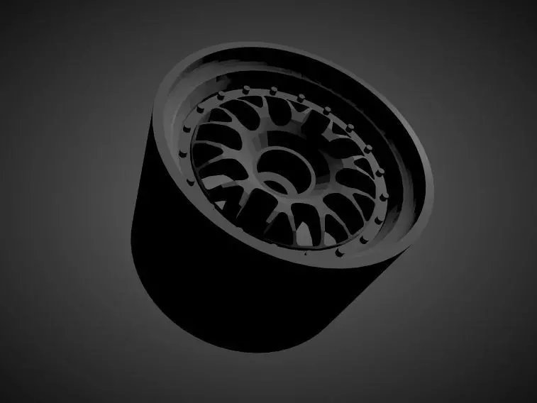 BBS E87 rims with brakes and tires for Hot Wheels 3D print model_0