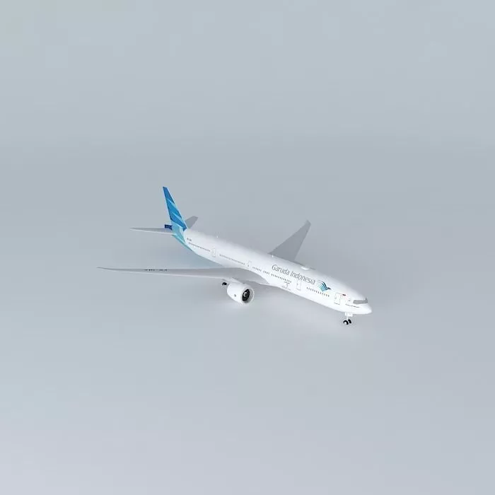 Garuda Indonesia Boeing 777 3U3 ER PK GIA 2014 Wi-Fi Dome Free 3D model