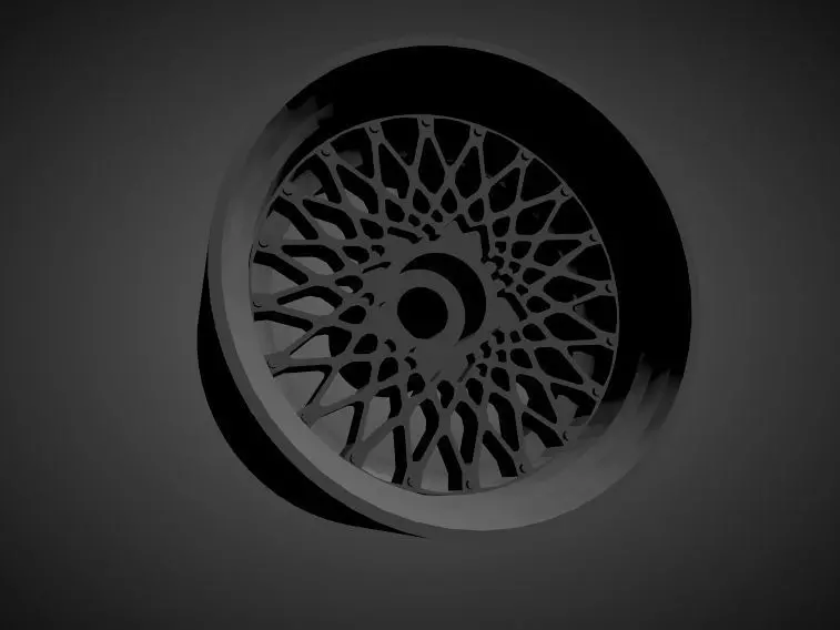 BBS E49 rims with brakes and tires for Hot Wheels 3D print model_0
