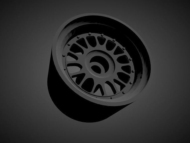 BBS E14 rims with brakes and tires for Hot Wheels 3D print model