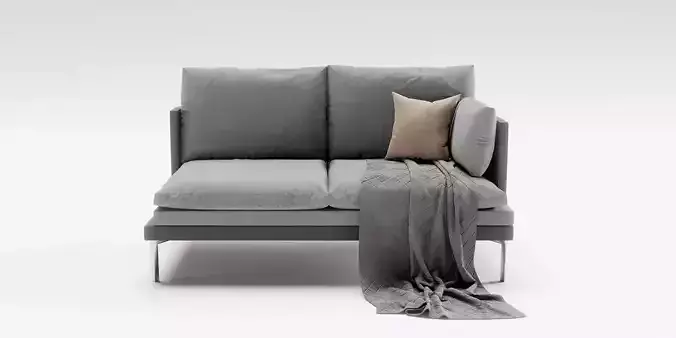 Sofa 3D-Model couch with blanket