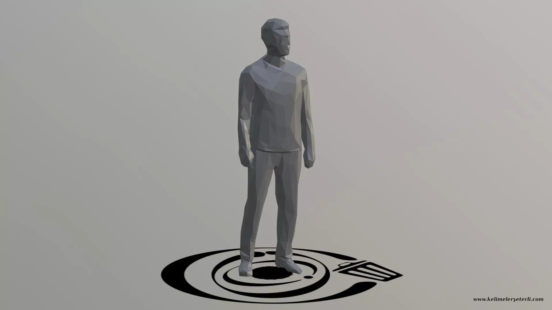 Human 001 LP R Low-poly 3D model_0