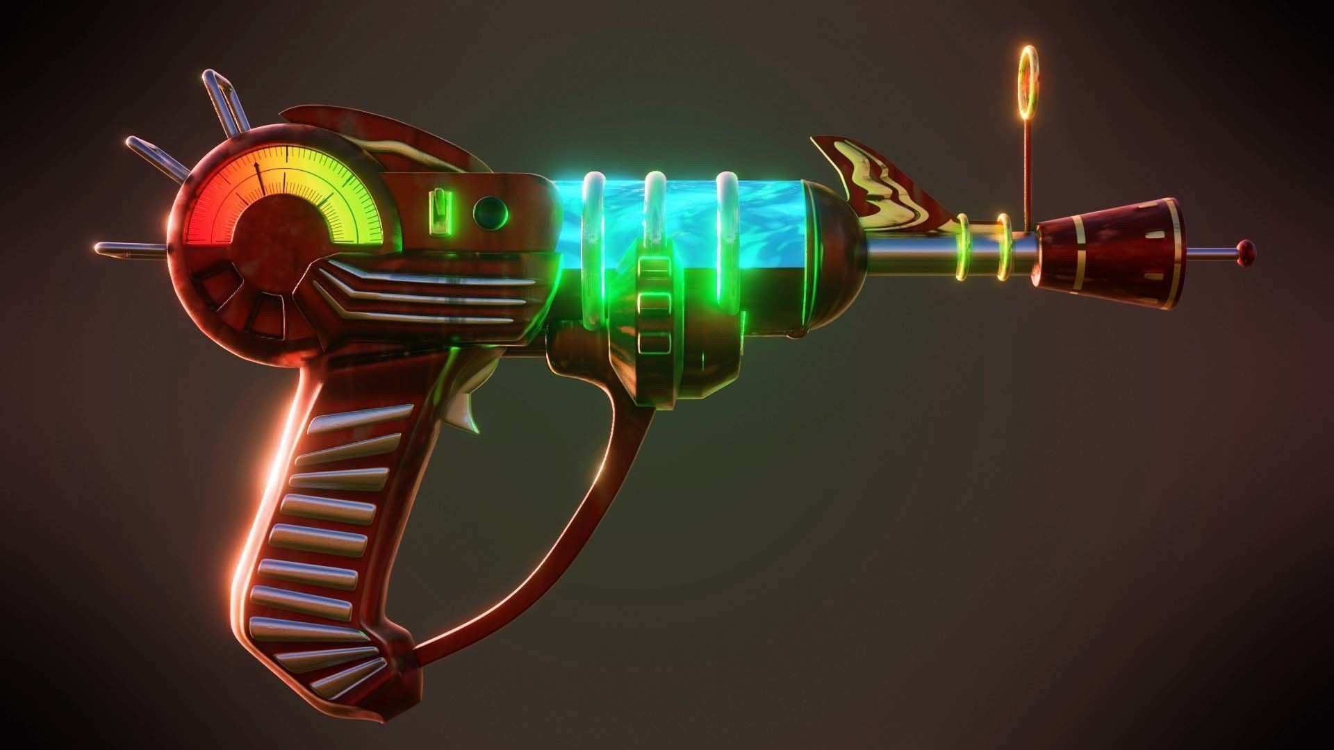 RayGun - Call Of Duty Black Ops Zombies Low-poly 3D model_5
