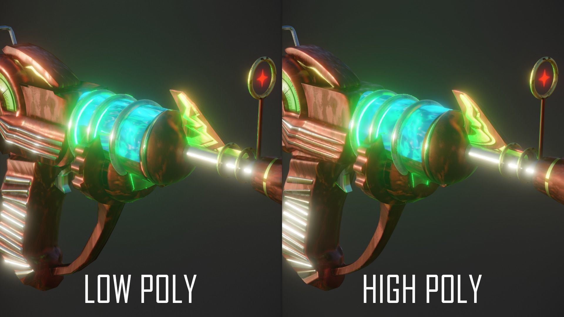 RayGun - Call Of Duty Black Ops Zombies Low-poly 3D model_13