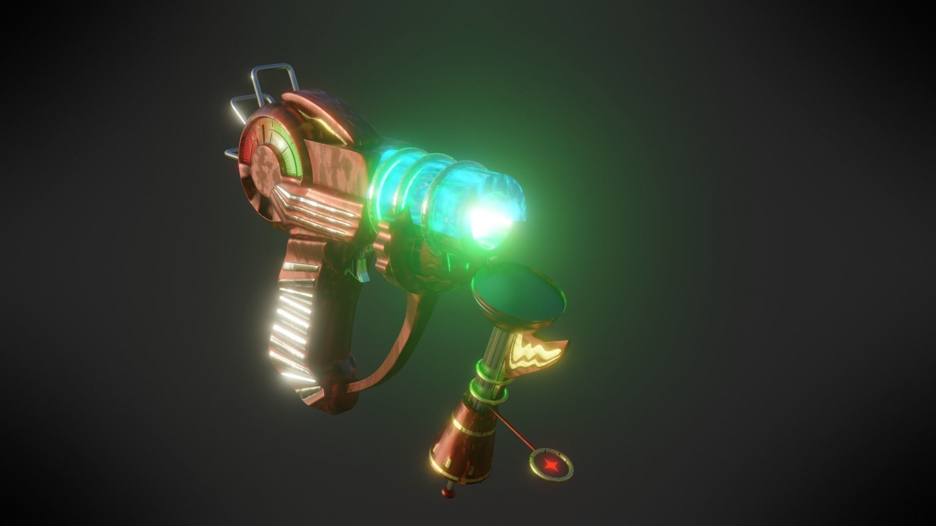 RayGun - Call Of Duty Black Ops Zombies Low-poly 3D model_7