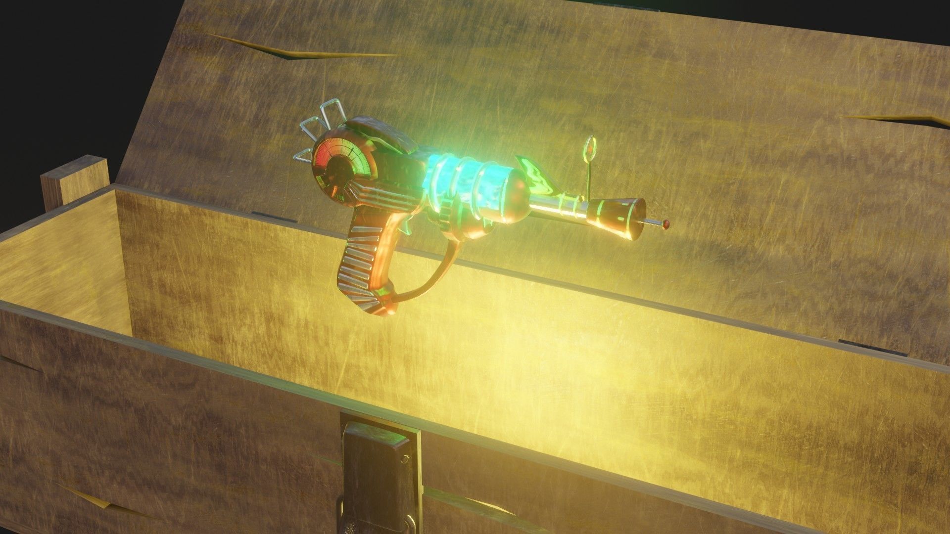 RayGun - Call Of Duty Black Ops Zombies Low-poly 3D model_8