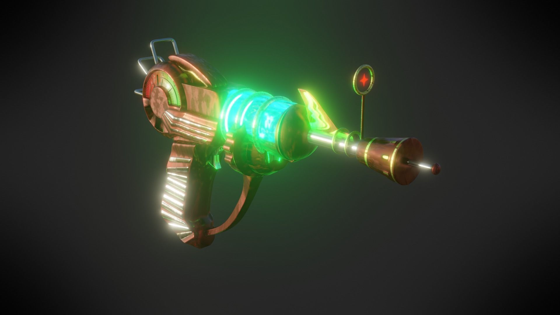 RayGun - Call Of Duty Black Ops Zombies Low-poly 3D model_6