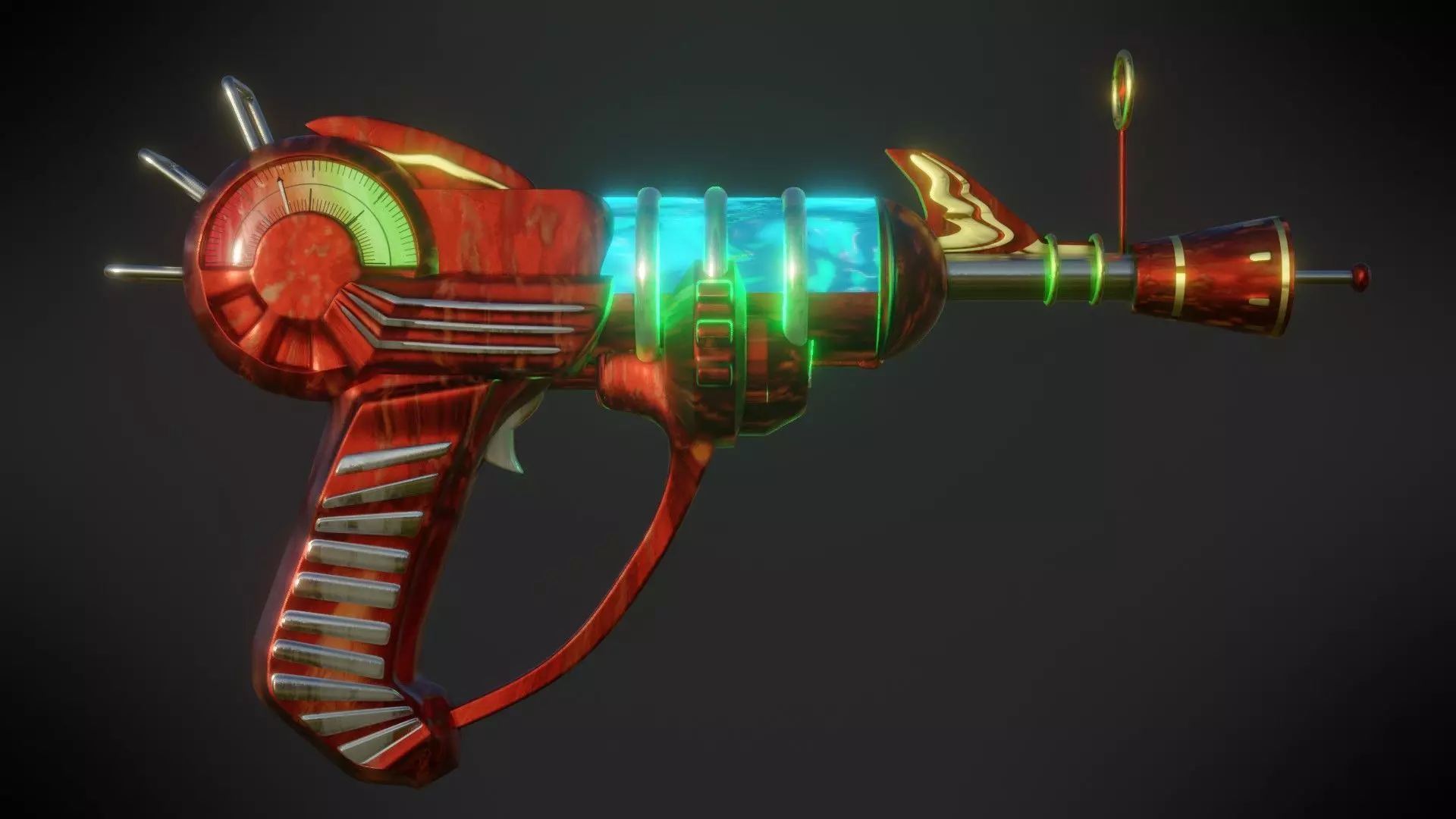 RayGun - Call Of Duty Black Ops Zombies Low-poly 3D model_0