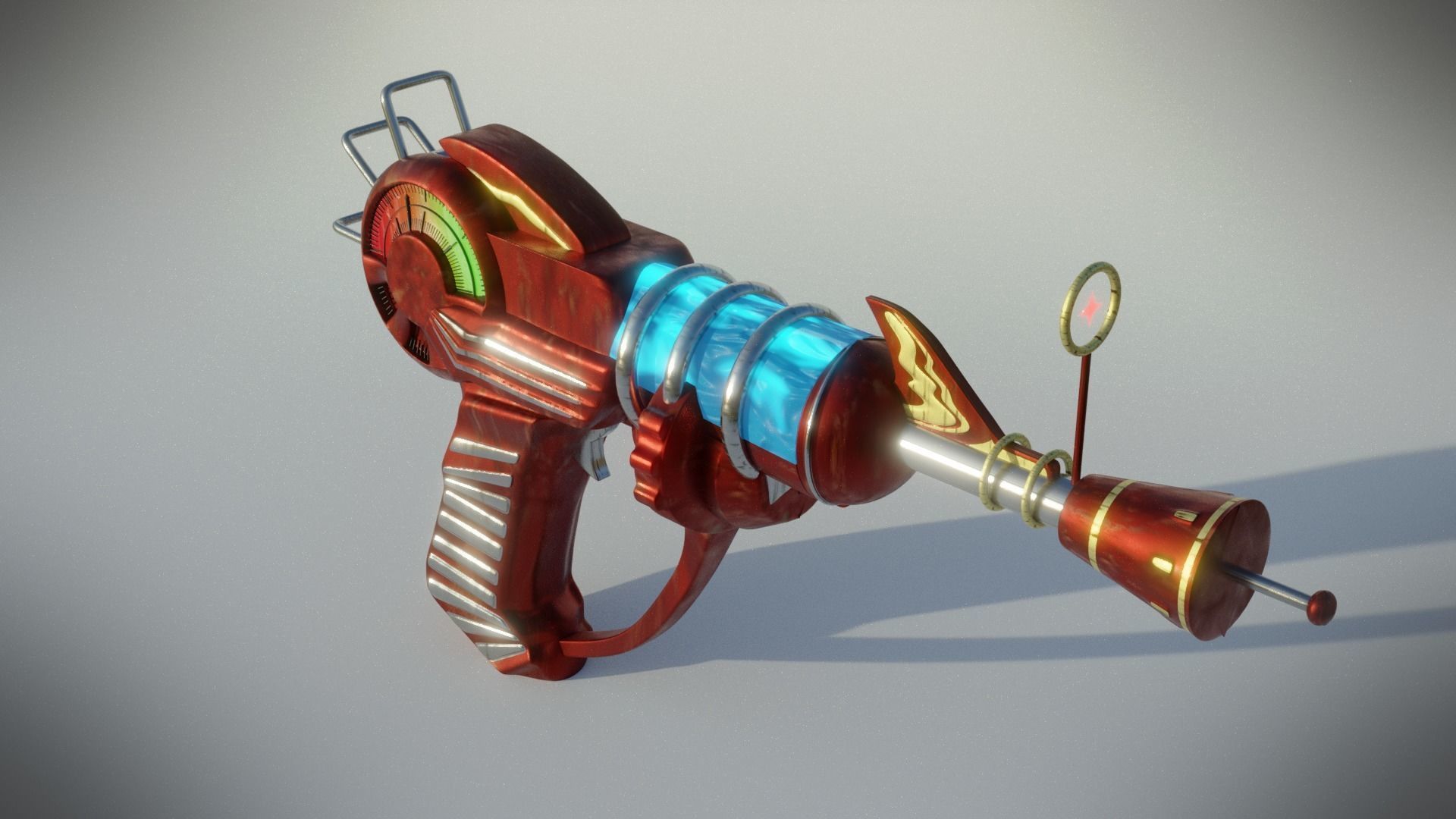 RayGun - Call Of Duty Black Ops Zombies Low-poly 3D model_12