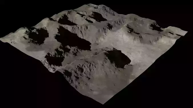 Planet Surface 3D model 3D model Low-poly 3D model