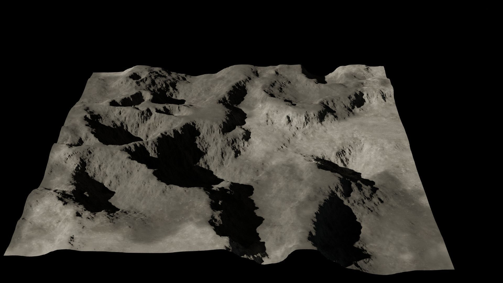 Planet Surface 3D model 3D model Low-poly 3D model_3