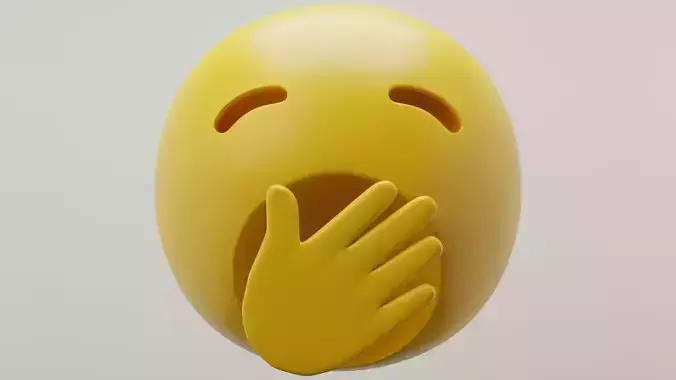 Yawning Emoji 3D model