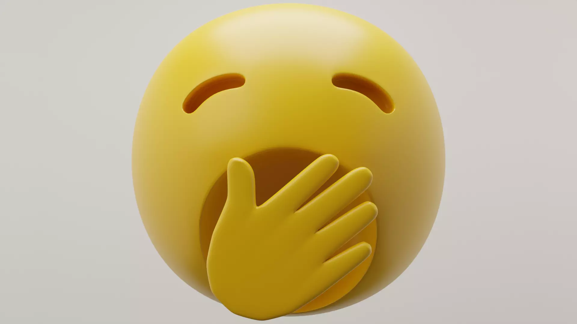 Yawning Emoji 3D model_0