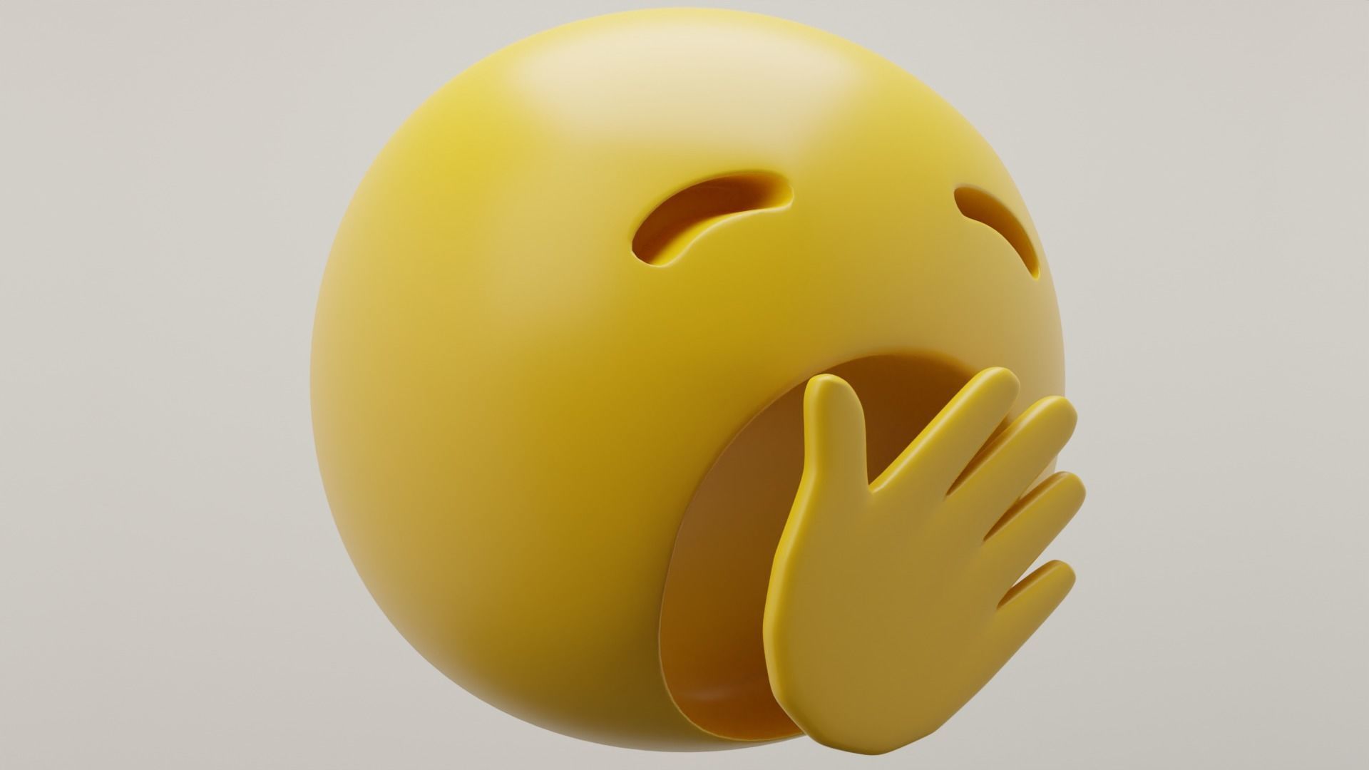 Yawning Emoji 3D model_1