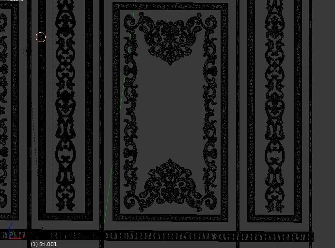 Plaster decorative frame 3D model 02 3D model_8