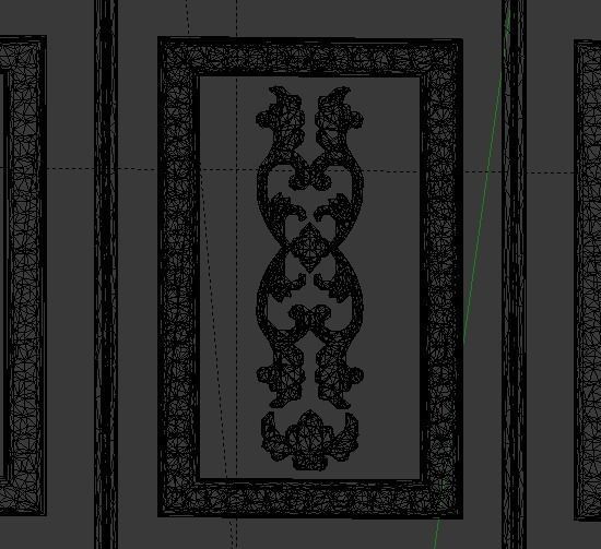 Plaster decorative frame 3D model 02 3D model_5