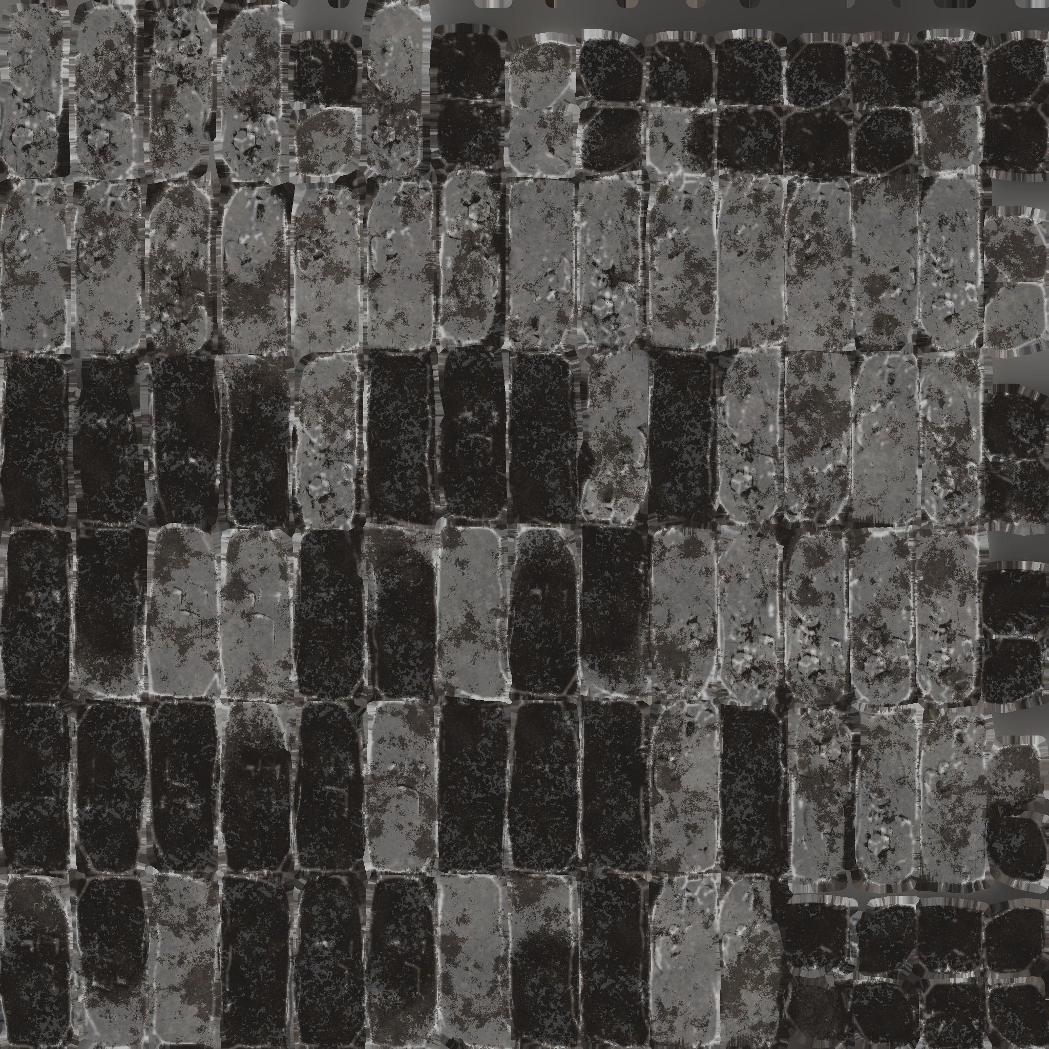 PBR Modular Game-Ready Dungeon Brick Wall Low-poly 3D model_8