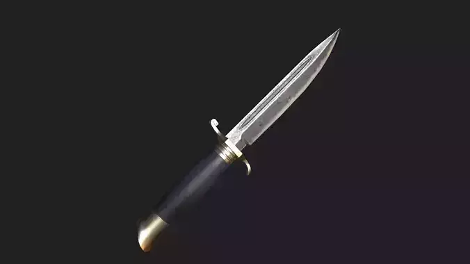 Finka - Soviet NKVD knife - Game-Ready Lowpoly PBR Low-poly 3D model