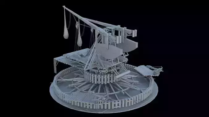 Trebuchet circular structure 3D model