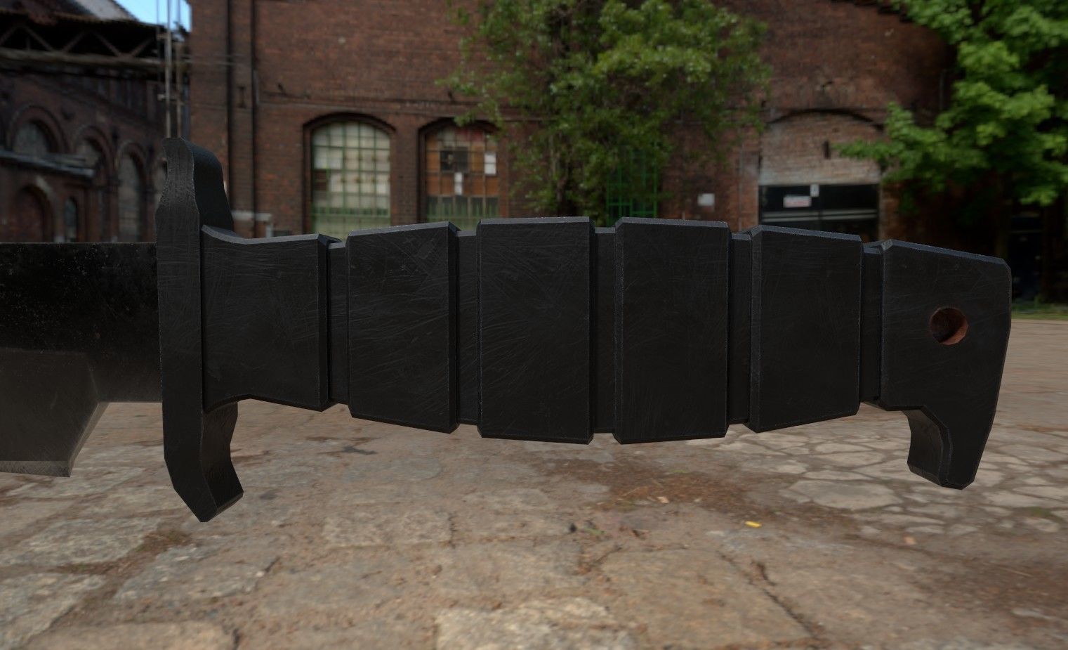 Clip Point Knife Free low-poly 3D model_4