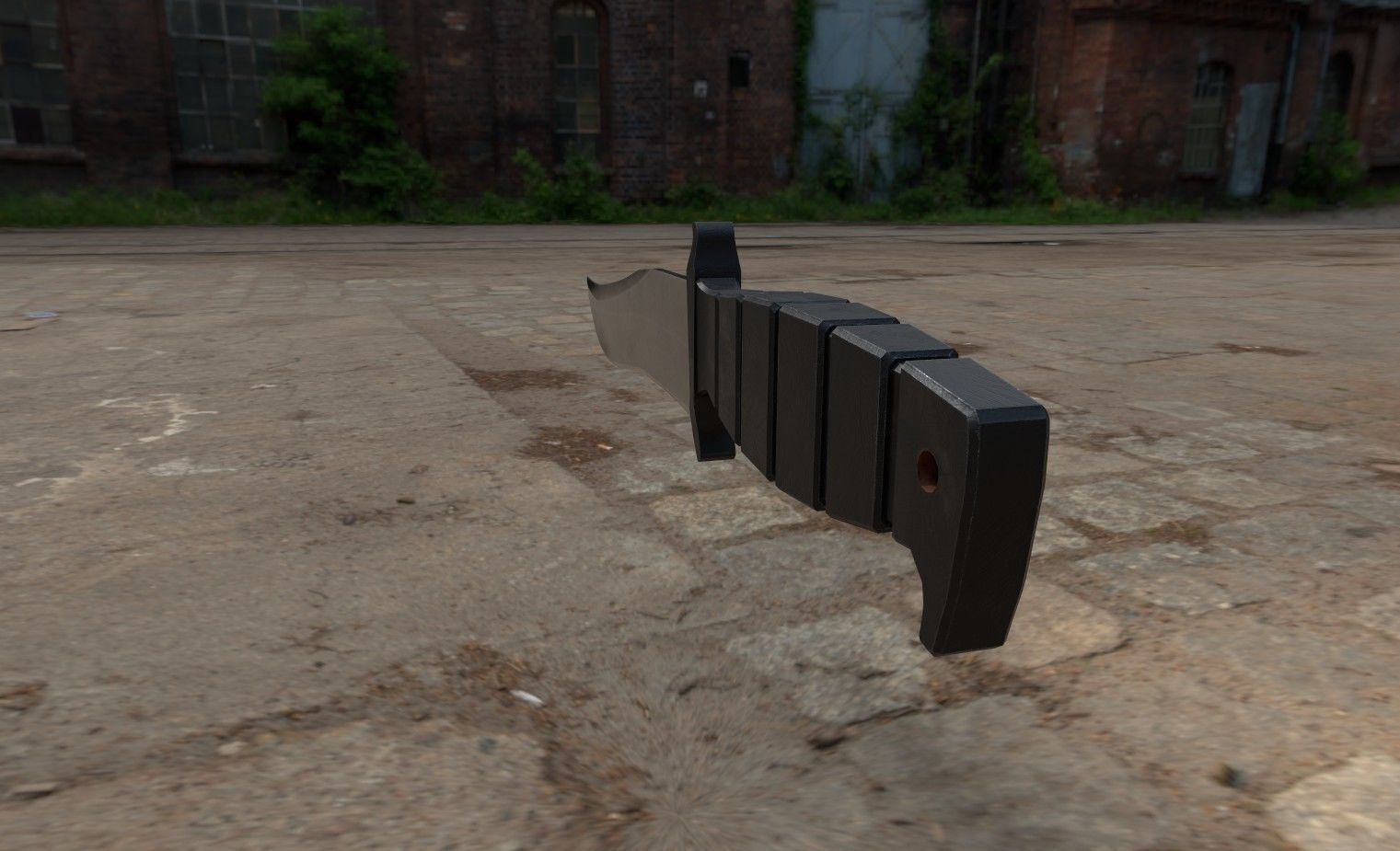 Clip Point Knife Free low-poly 3D model_2