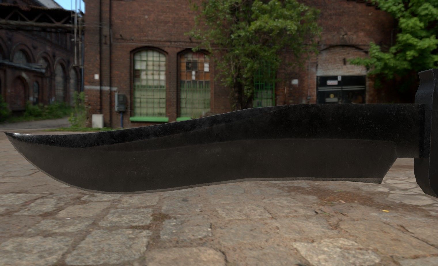 Clip Point Knife Free low-poly 3D model_5